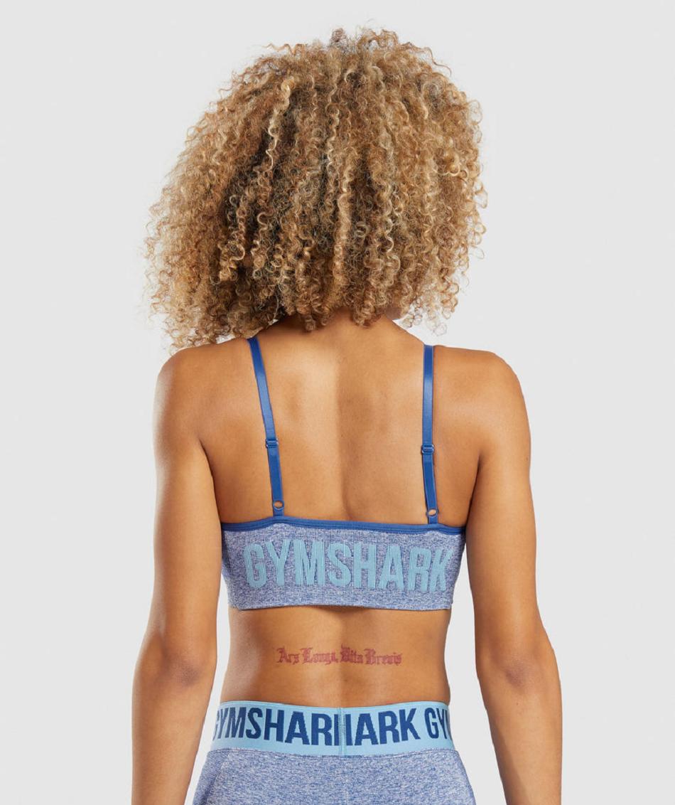 Sujetadores Deportivos Gymshark Flex Tiras Mujer Azules | CO 2180WNB